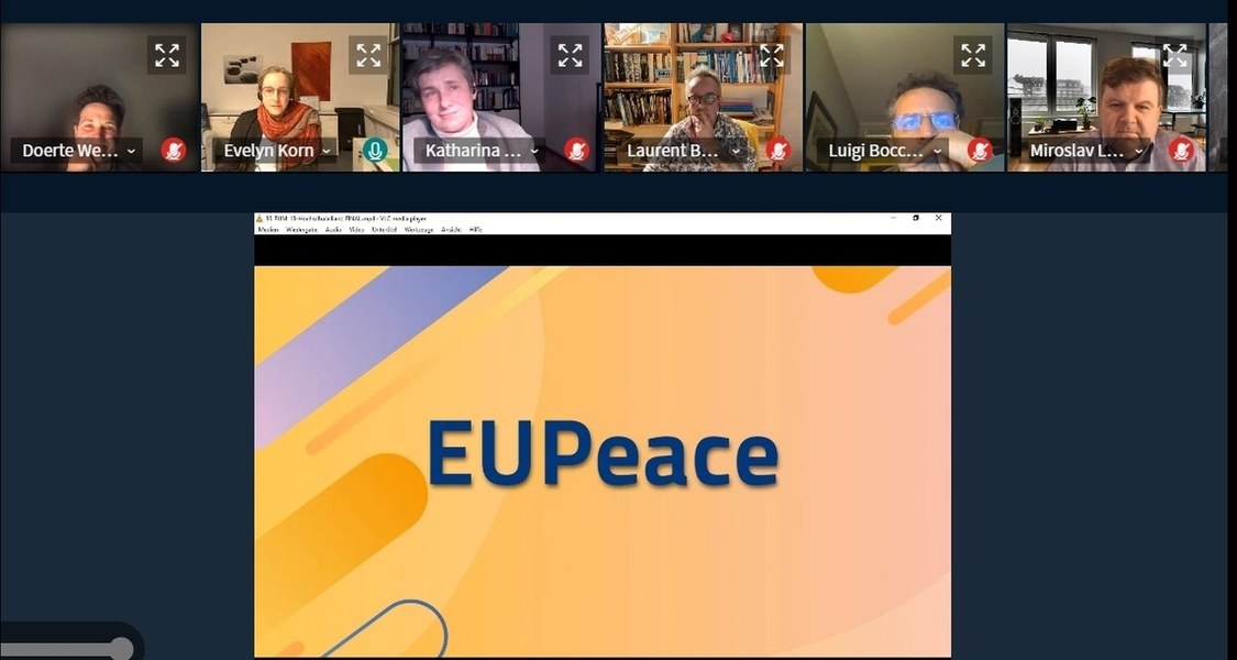 Screenshot of the EUPeace Governing Board Meeting