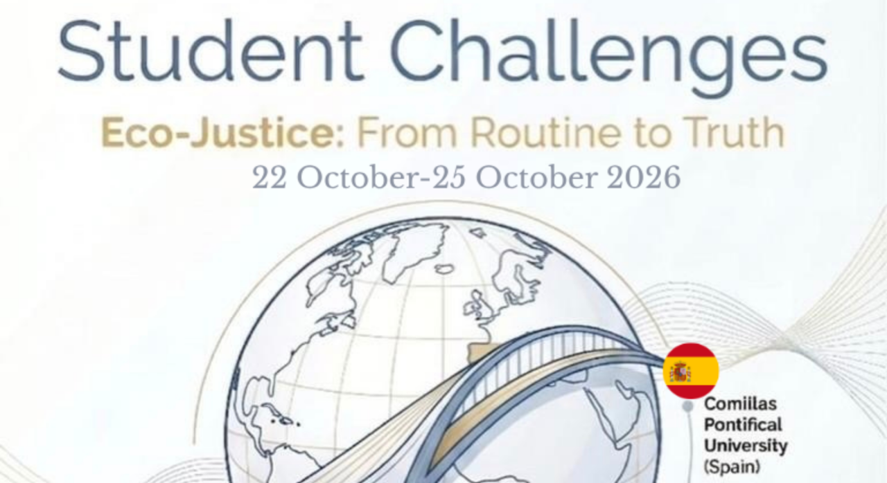 Poster for the EUPeace Student Challenges programme “Eco-Justice: From Routine to Truth” (22–25 October 2026), showing a globe connecting universities in Spain and Turkey, alongside project activities and expected outcomes related to eco-justice and peacebuilding.