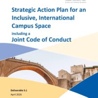 Cover of the Strategic Action Plan for an Inclusive, International Campus Space including a Joint Code of Conduct.