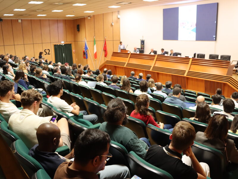 Speakers at the EUPeace conference at the Beniamino Andreatta Congress Centre at the University of Calabria.