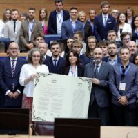 EUPeace students together with a diverse group of supporters.