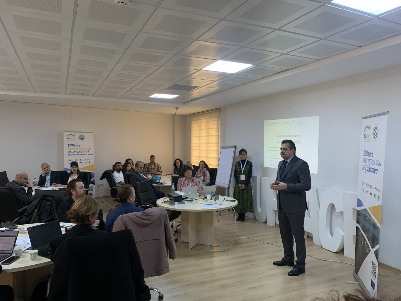 Rector Prof. Dr Hamit Emrah Beriş delivered the opening speech at the European Universities Türkiye Workshop.