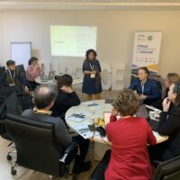 Assoc. Prof. Dr Özgür İlke Şanlıer presenting on the evaluation of joint collaboration efforts during the workshop.