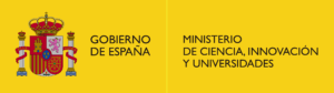 Logo of the Spanish "Ministerio de ciencia, innovacion y universidades"