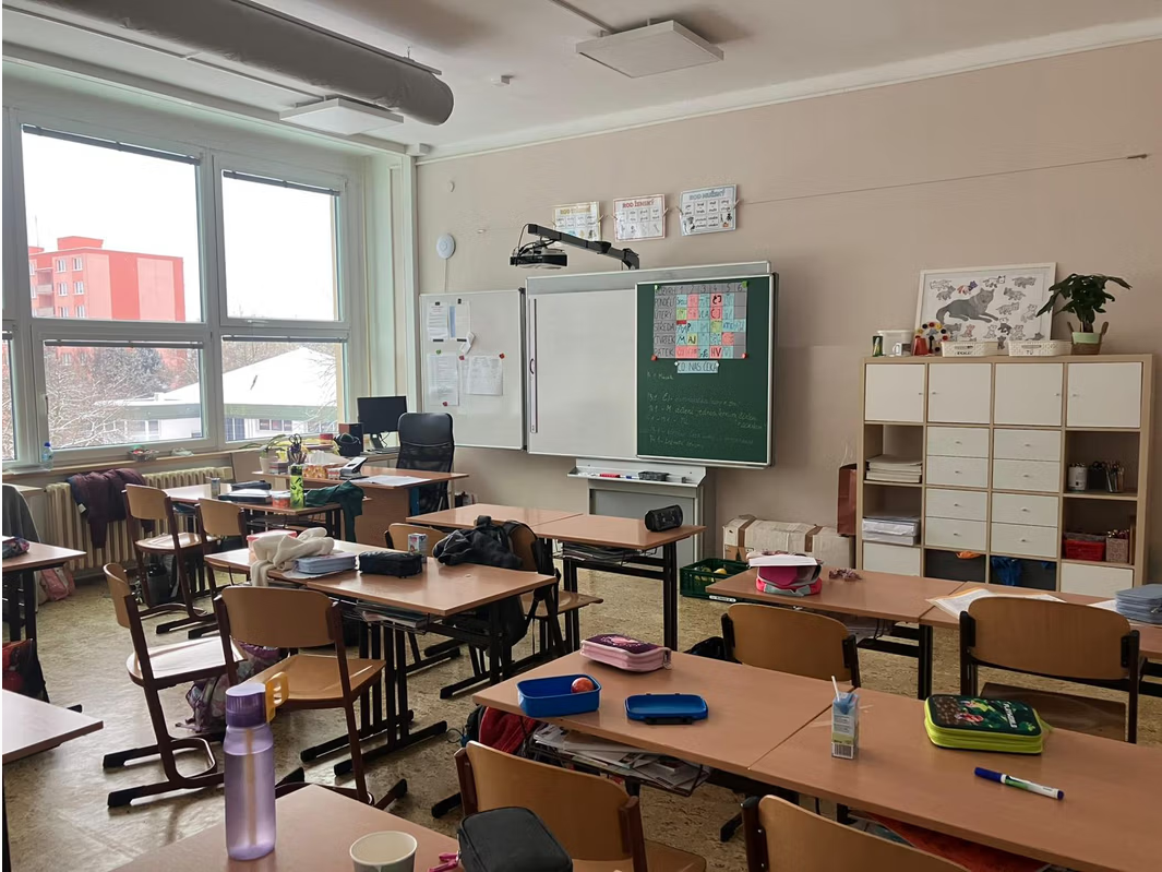 Mariam participating in classes at František Křižík Primary School.